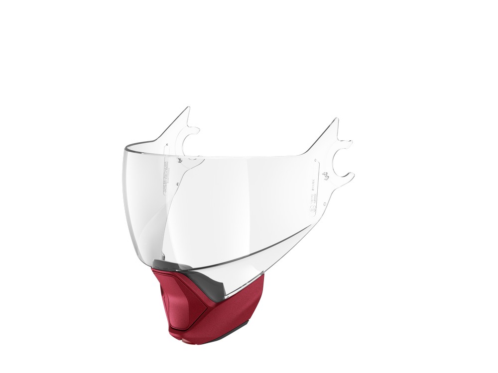 Visiera Shark Evojet Chiara - Mentoniera Rossa Opaca