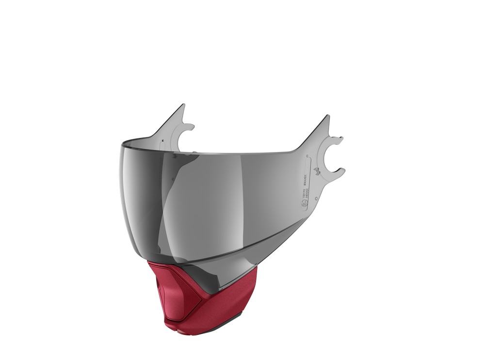 Visiera Shark Evojet Tinta 50% - Mentoniera Rossa Opaca