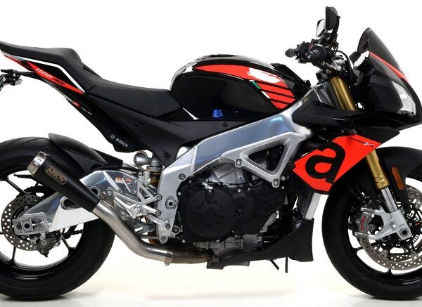 Kit Terminale Racing in Acciaio Inox Arrow 71210PRN - Aprilia Tuono V4 1100 2017/2018 - Nero