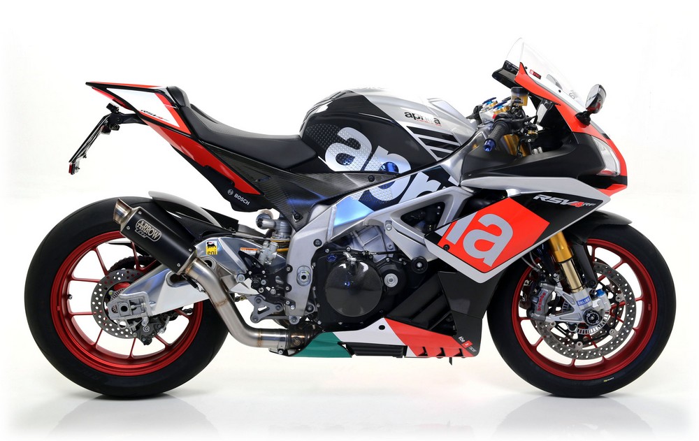 Kit Terminale GP2 in Acciaio Inox Arrow 71520GPI - Aprilia RSV4 RR / RF 2015/2016 - Nero