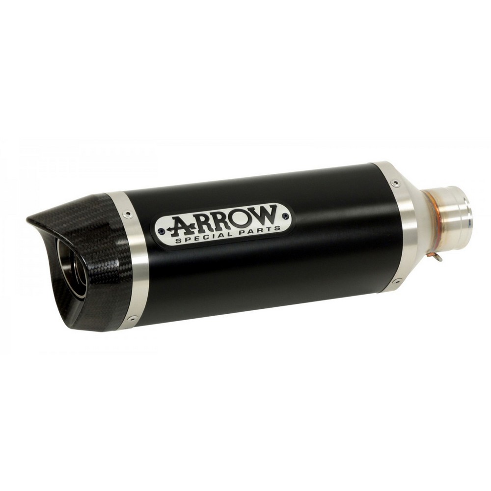 Terminale di scarico in Alluminio Arrow 71827AKN - Nero
