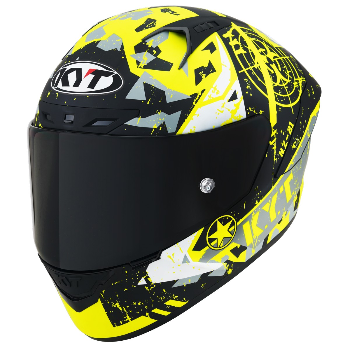 KYT NZ Race Blazing - Giallo Opaco Nero
