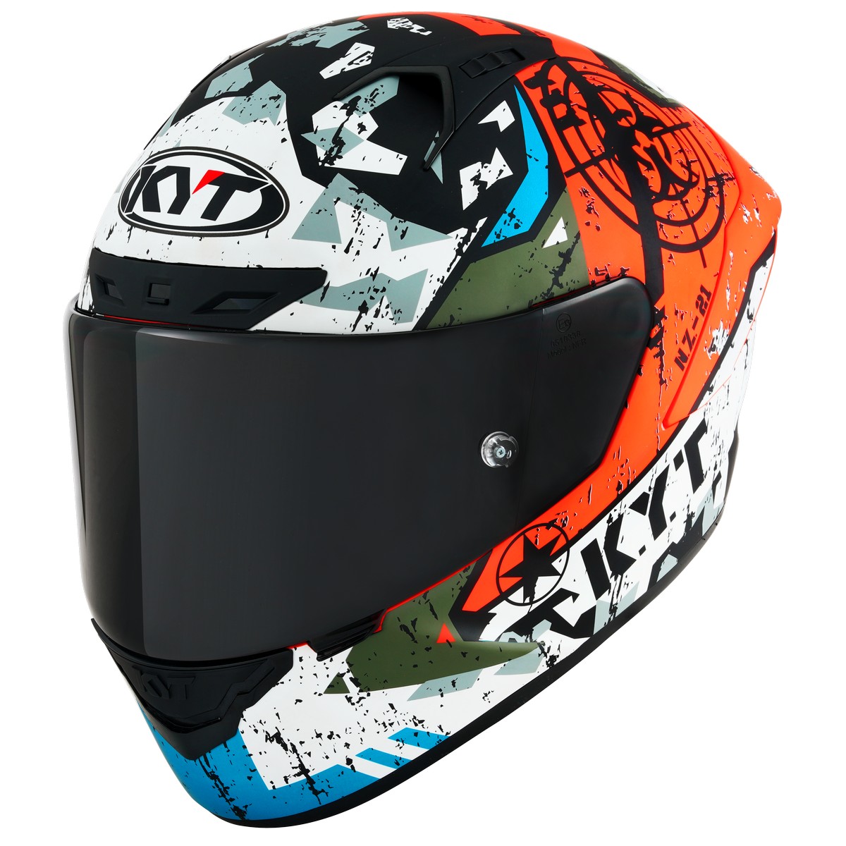 KYT NZ Race Blazing - Bianco Rosso
