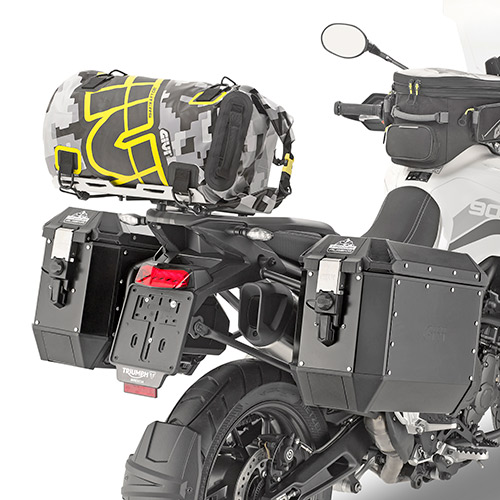 GIVI Borsa da sella waterproof 30L EA114CM - Grigio Camouflage / Giallo
