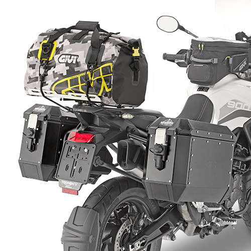 GIVI Borsa da sella waterproof 40L EA115CM - Grigio Camouflage / Giallo