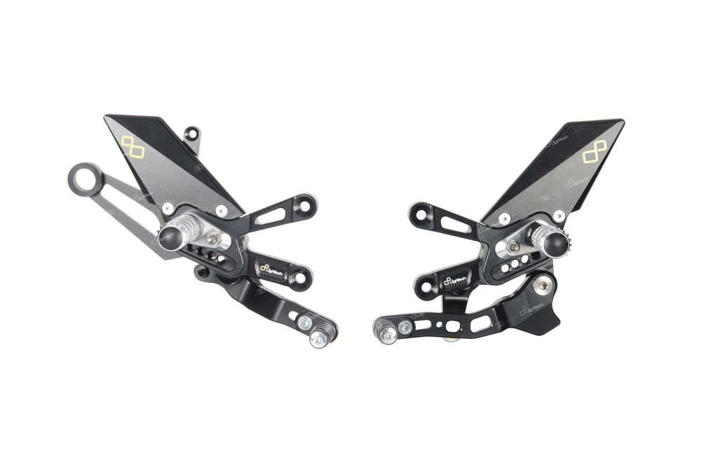 Pedane regolabili Lightech con Poggiapiedi Snodati - Aprilia RS 660 / Tuono 660
