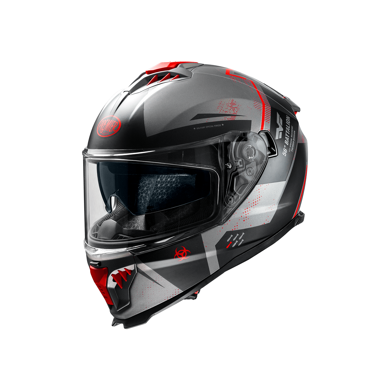 Premier Typhoon BA 17 BM- Nero, rosso e grigio