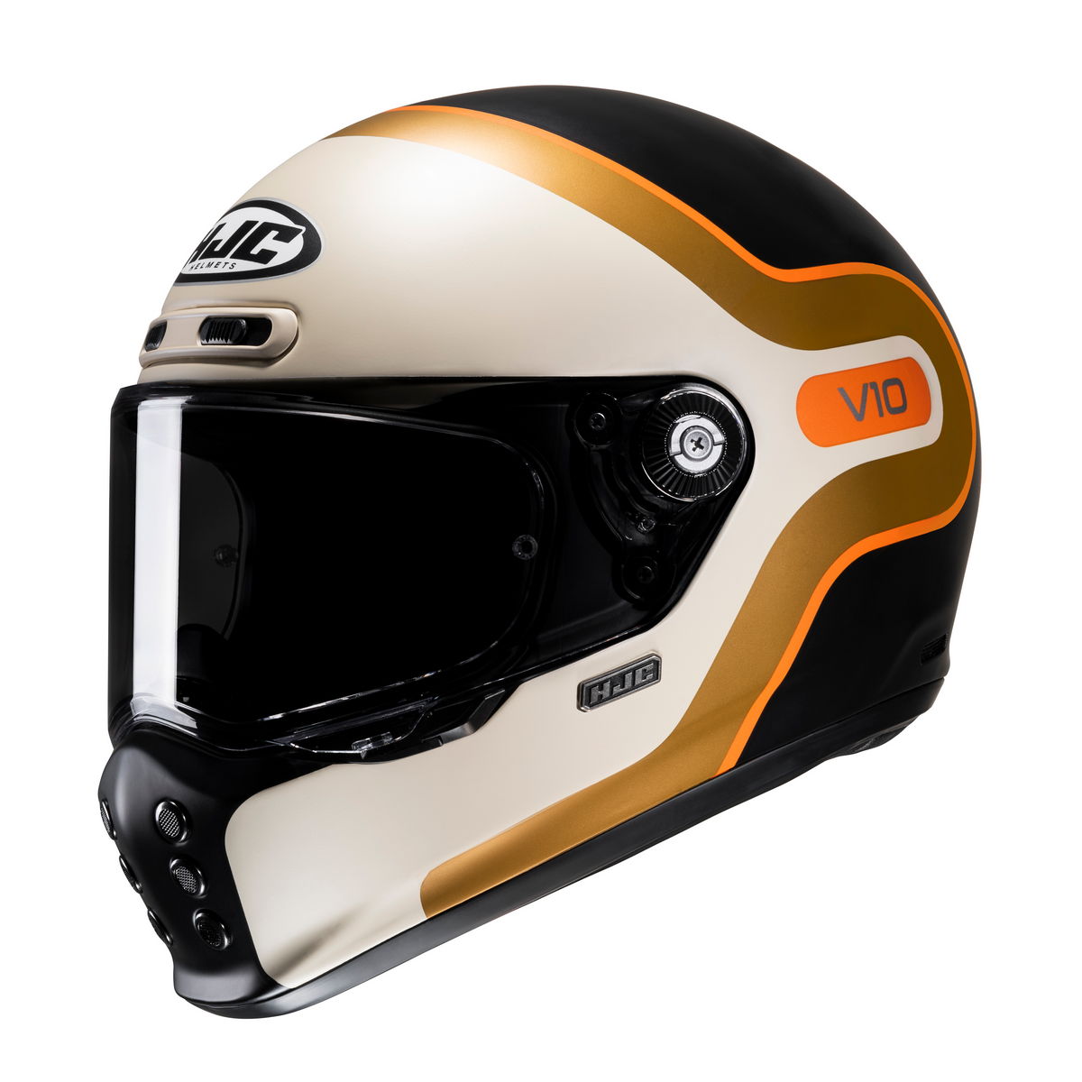 HJC V10 Grape MC7SF - Bianco Nero Oro