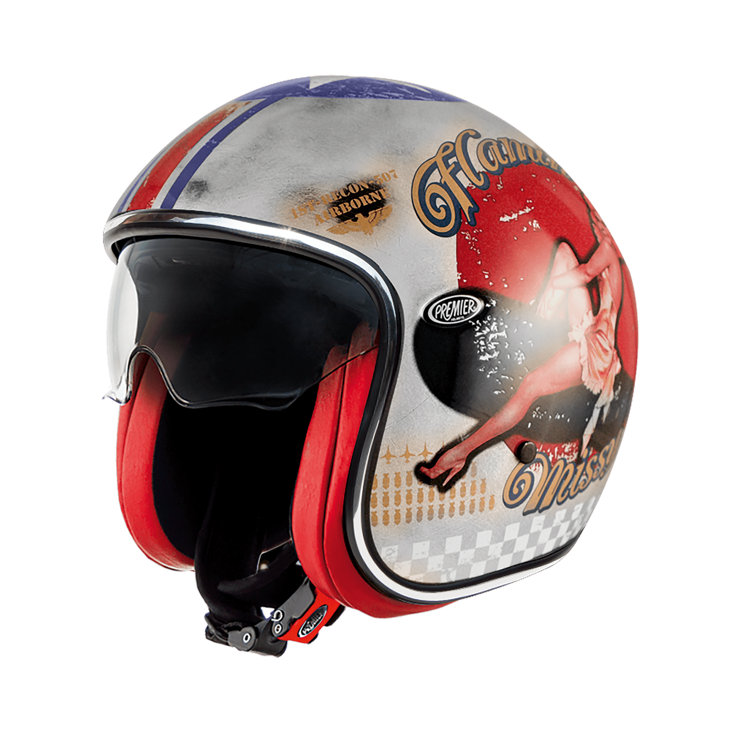 PREMIER VINTAGE PIN UP OLD STYLE SILVER - Bianco, rosso e nero