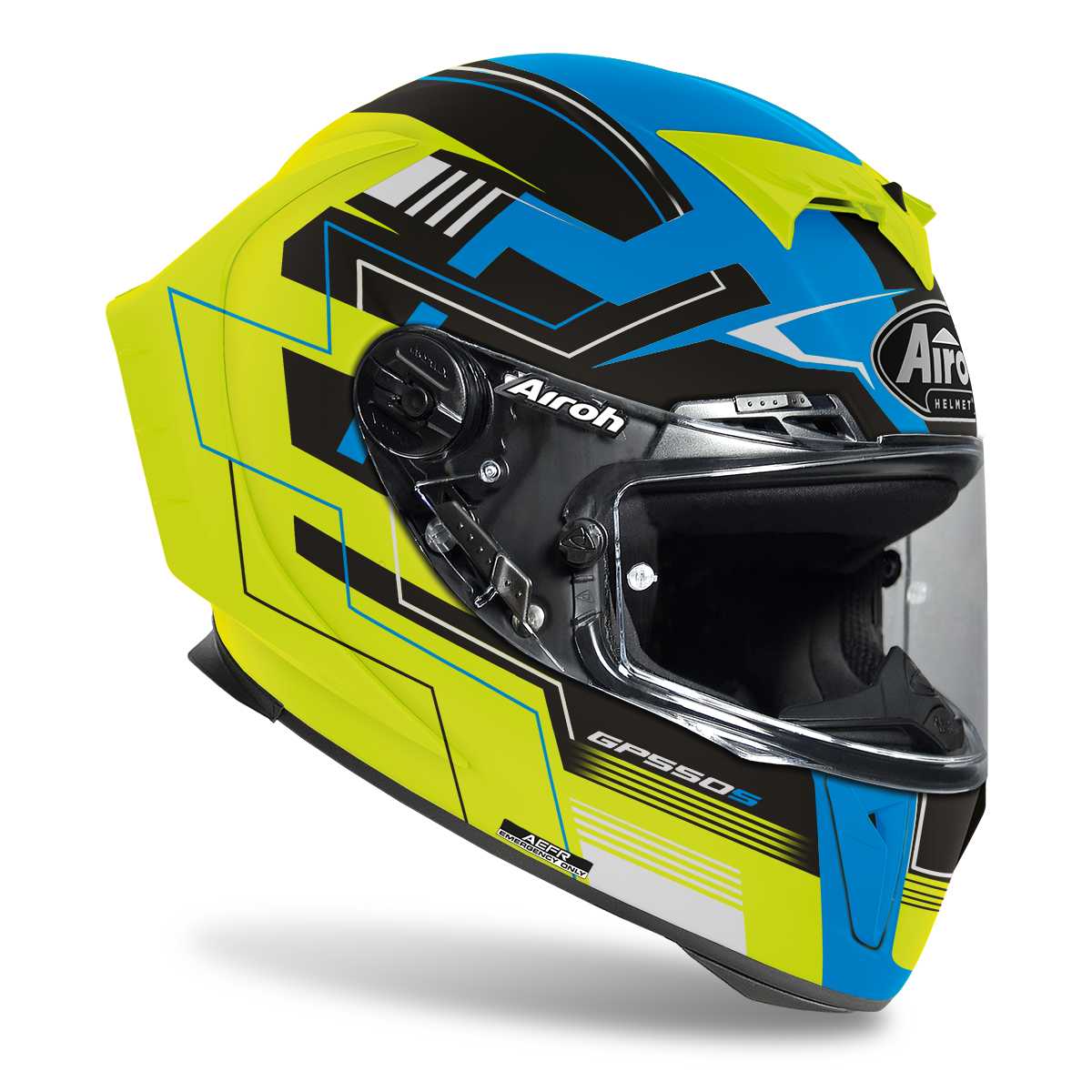 Airoh GP 550 S Challenge Blu Giallo